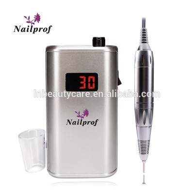 Nailprof.  Rechargeable And Portable Nail Drill with Li-battery Mini Manicure Polishing Machine Electric Nail File